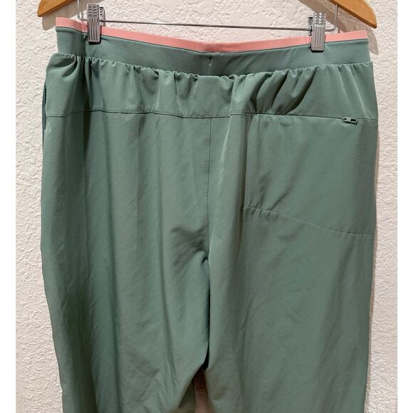 Fabletics Fundamental Pant Green Hidden Drawstring Stretch Performance Jogger XL - Picture 4 of 5